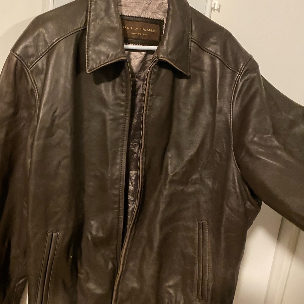Reilly Olmes Collection Genuine Mens Leather Jacket